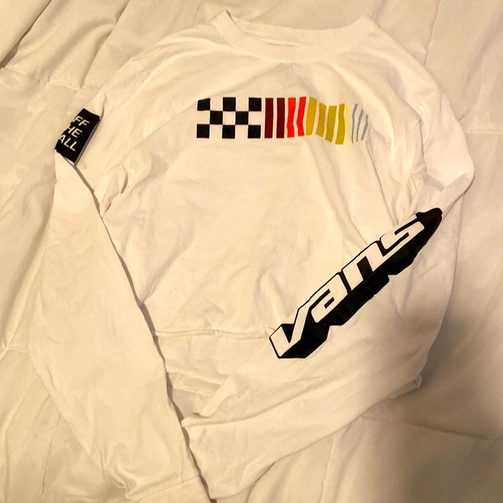 vans cropped long sleeve tee vintage